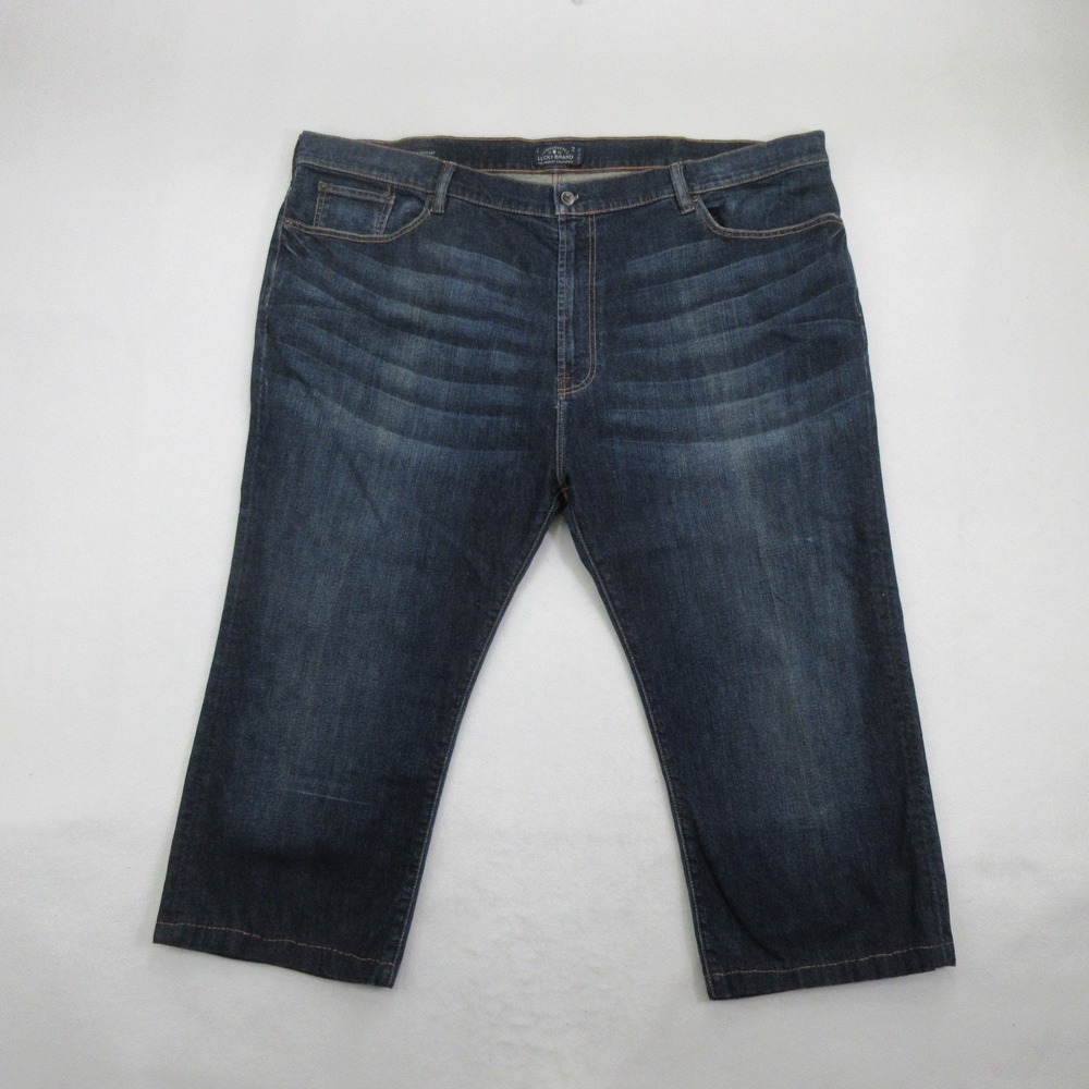 Lucky Brand Men's 181 Relaxed Straight Jeans Size 50 Blue Stretch Altered 23.5"